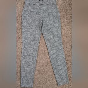 Theory Black and White Patterned Pants Size Small